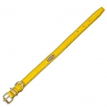 Lederhalsband La Cinopelca Fashion Colours gelb  / (Größe) M  - Umfang ca. 28,5 bis 32 cm