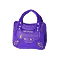 Hundespielzeug Luxus Bag Pawlenciaga violett