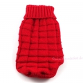 Strickpullover Karo rot