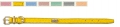 Bild 2 von Lederhalsband La Cinopelca Fashion Colours gelb  / (Größe) M  - Umfang ca. 28,5 bis 32 cm