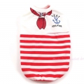 T-Shirt Sailor rot  / (Größe) L - Rückenlänge ca. 35 cm
