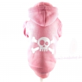 Kapuzenpullover Pirat rosa  / (Größe) XS - Rückenlänge ca. 19 cm