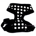 Hundegeschirr Dots schwarz  / (Größe) M - Brustumfang ca. 34 bis 46 cm