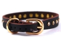 Halsband Leder Bling