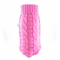 Strickpullover Twist rosa  / (Größe) S - Rückenlänge ca. 20 cm